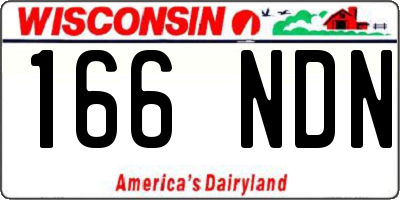 WI license plate 166NDN