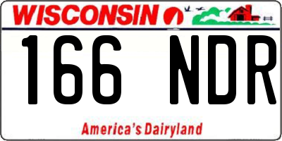 WI license plate 166NDR