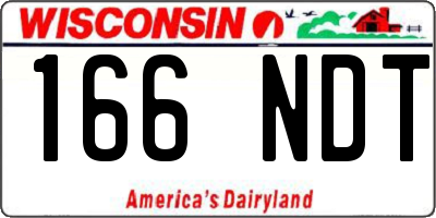WI license plate 166NDT