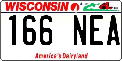 WI license plate 166NEA