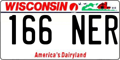 WI license plate 166NER