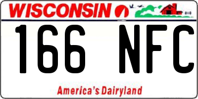 WI license plate 166NFC