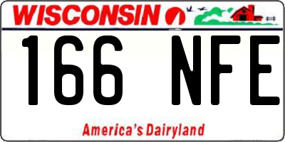 WI license plate 166NFE