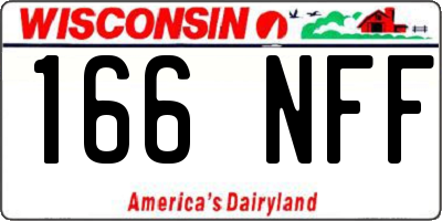 WI license plate 166NFF