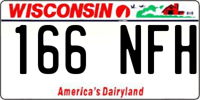 WI license plate 166NFH