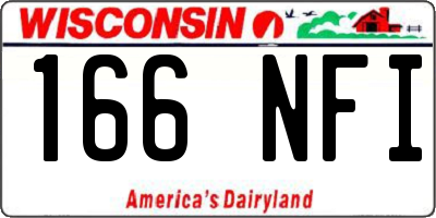 WI license plate 166NFI