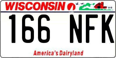 WI license plate 166NFK