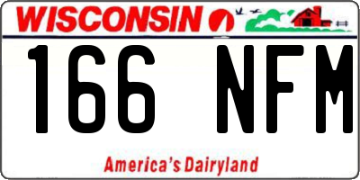 WI license plate 166NFM