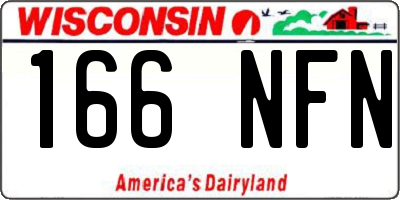 WI license plate 166NFN