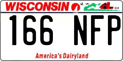 WI license plate 166NFP