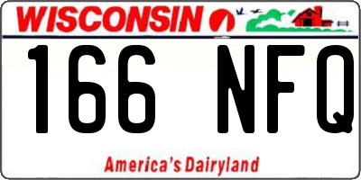 WI license plate 166NFQ