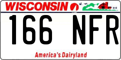 WI license plate 166NFR
