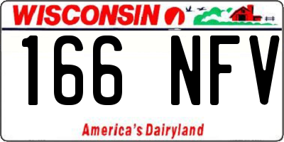 WI license plate 166NFV