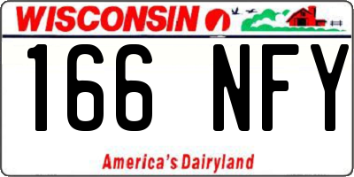 WI license plate 166NFY