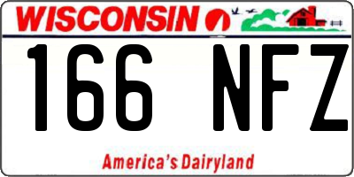 WI license plate 166NFZ