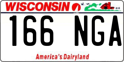 WI license plate 166NGA