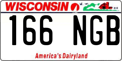 WI license plate 166NGB