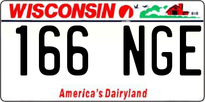 WI license plate 166NGE