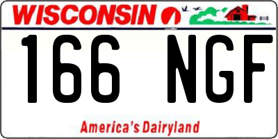 WI license plate 166NGF