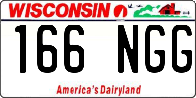 WI license plate 166NGG