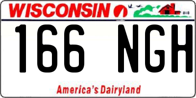 WI license plate 166NGH