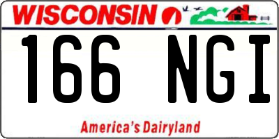 WI license plate 166NGI