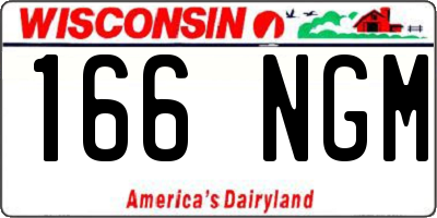 WI license plate 166NGM