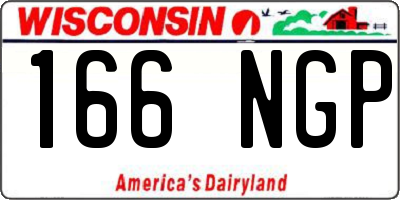 WI license plate 166NGP