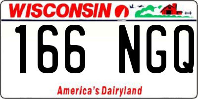 WI license plate 166NGQ