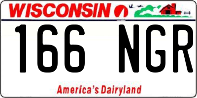WI license plate 166NGR