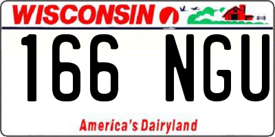 WI license plate 166NGU