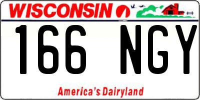 WI license plate 166NGY