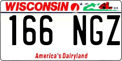 WI license plate 166NGZ