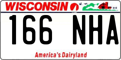 WI license plate 166NHA