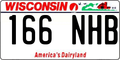 WI license plate 166NHB
