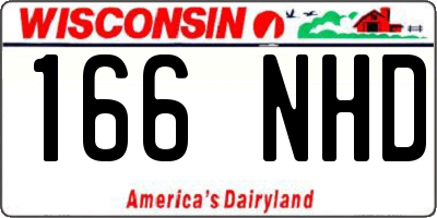 WI license plate 166NHD