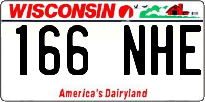 WI license plate 166NHE
