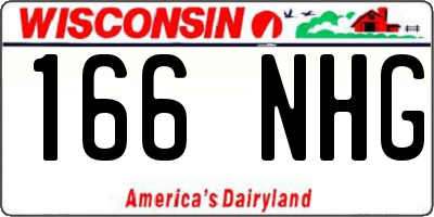 WI license plate 166NHG