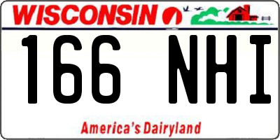 WI license plate 166NHI