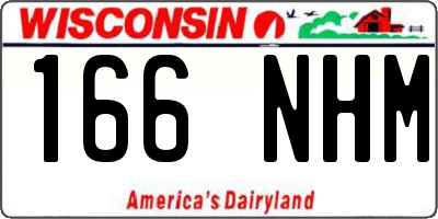 WI license plate 166NHM