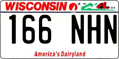 WI license plate 166NHN