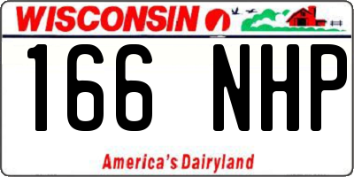 WI license plate 166NHP