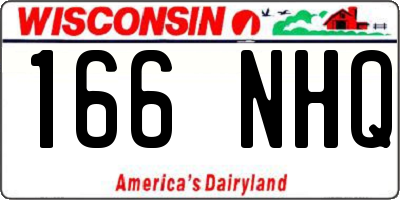 WI license plate 166NHQ