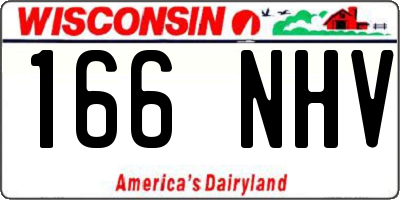 WI license plate 166NHV