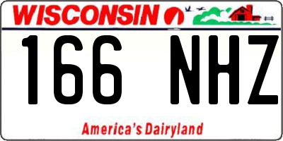 WI license plate 166NHZ