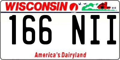WI license plate 166NII
