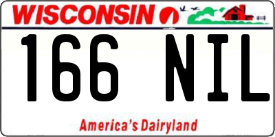 WI license plate 166NIL