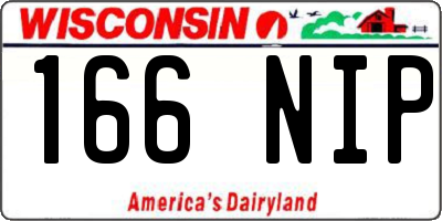 WI license plate 166NIP