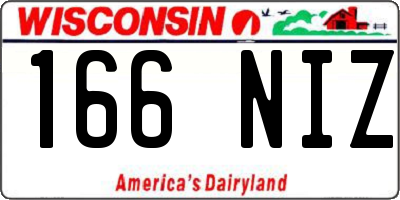 WI license plate 166NIZ