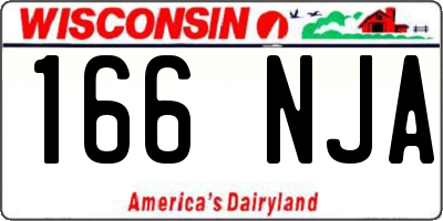 WI license plate 166NJA